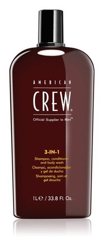 American Crew 3-In-1 -Szampon Odżywka Do Włosów i Żel Pod Prysznic 1000ml