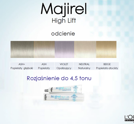 L'oreal Majirel High Lift Farba Do Włosów Ash Popielaty 50ml