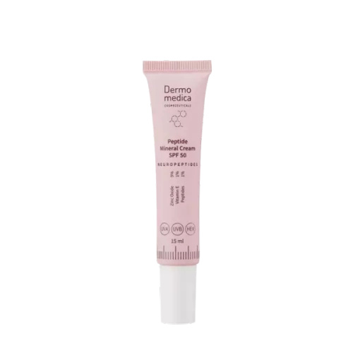 Dermomedica Peptide Mineral Cream SPF50- Odżywczy Przeciwzmarszczkowy Krem do Twarzy z Neuropeptydami 15ml Termin Ważności 10/2024
