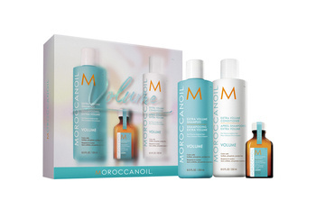 Moroccanoil Volume Wymarzone Włosy Objętość zestaw do włosów cienkich i delikatnych szampon, odżywka, kuracja light