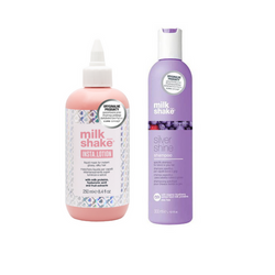 Milk Shake Zestaw Silver Shine Szampon do włosów siwych i blond 300ml + Insta.Lotion Płynna Maska do natychmiastowo błyszczących włosów 250ml