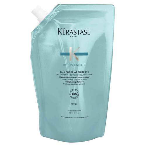 Kérastase Resistance Bain Force Architecte- Regenerująca Kąpiel do Włosów Zniszczonych. Opakowanie Uzupełniające 500ml