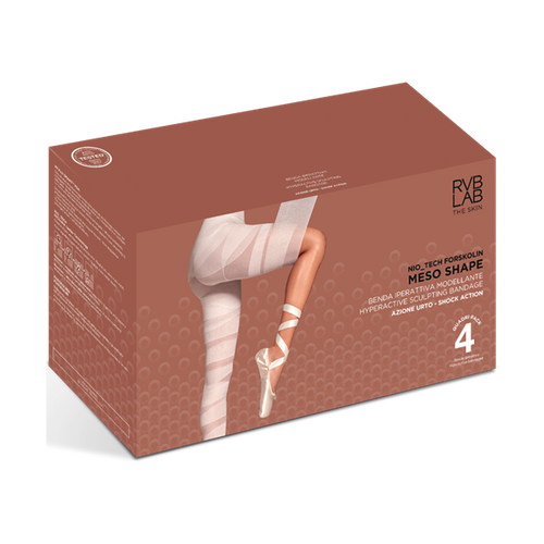 RVB LAB THE SKIN Zestaw bandaży modelujących do ciała z forskoliną MESO SHAPE 4 sztuki