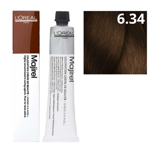 L'oreal Majirel Farba Do Włosów Permanentna 6.34 Ciemny Blond Złocisto-Miedziany 50ml