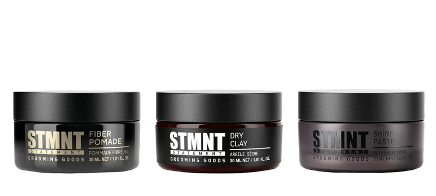STMNT Mini Zestaw – Fiber Pomade, Dry Clay i Shine Paste 