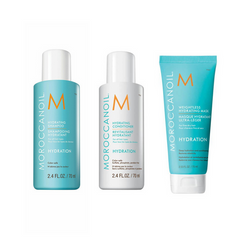 Moroccanoil Hydration Zestaw Nawilżenie Włosów Szampon + Odżywka + Maska 75ml