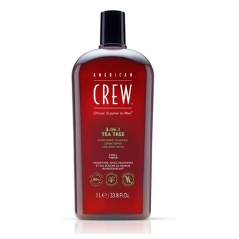 American Crew 3-in-1 Tea Tree Szampon, Odżywka i Żel pod Prysznic 450ml