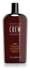 American Crew 3-In-1 -Szampon Odżywka Do Włosów i Żel Pod Prysznic 1000ml