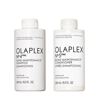 Olaplex No. 4 Fine Bond Maintenance 250ml i No. 5 Fine Bond Maintenance 250ml -Regenerujący Zestaw Stworzony z Myślą o Delikatnych i Cienkich Włosach
