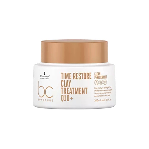 Schwarzkopf Bc Time Restore Clay Wzmacniająca Maska Do Włosów Dojrzałych 200ml