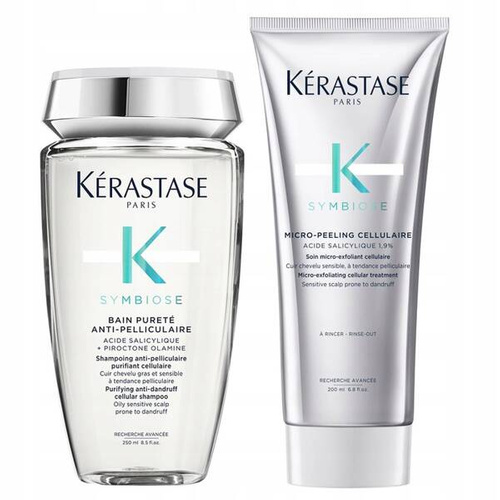 Kérastase Symbiose Przeciwłupieżowy zestaw do włosów szampon 250ml + peeling 200ml