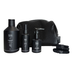Dermomedica Zestaw Ultimate TrichoCare Gift Set- Zestaw Szampon 300ml + Ceramidowa Odżywka 60ml + Serum na Włosy 60 ml + Jedwabne Gumki 3szt