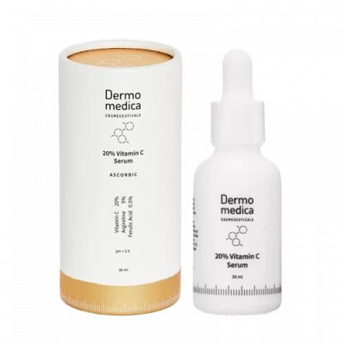 Dermomedica 20% Vitamin C Serum- Aktywne Serum do Twarzy z 20% Witaminą C i Kwasem Ferulowym 30ml