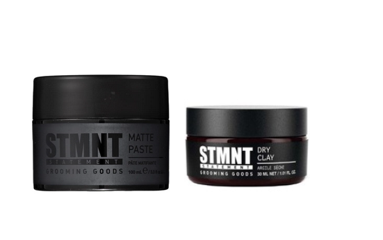 STMNT Zestaw Do Włosów Dla Mężczyzn Pasta Matująca 100ml + Sucha Glinka 30ml