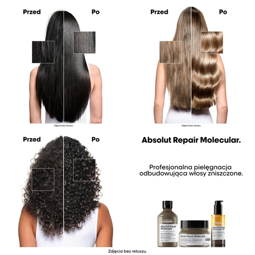 L'oreal Professionel Absolut Repair Molecular Bi-phase Oil- Regenerujący Dwufazowy Olejek do Włosów Zniszczonych 90ml