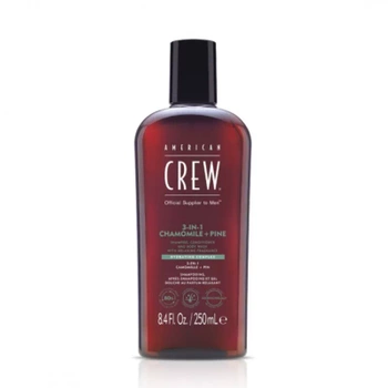 American Crew 3-in-1 Chamomile + Pine Szampon, Odżywka i Żel pod Prysznic 250ml