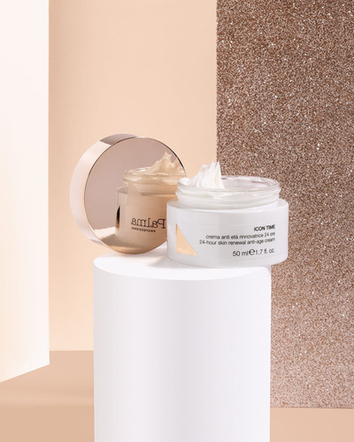 DIEGO DALLA PALMA ZESTAW DO PIELĘGNACJI TWARZY ICON TIME – Krem do twarzy 50ml + scrub do twarzy 75ml + Kosmetyczka GRATIS! Data ważności do: 03.2026