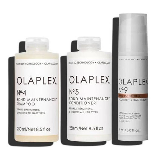Zestaw Olaplex No.4 Bond Maintenance Shampoo 250ml, Olaplex No.5 Bond Maintenance Conditioner 250ml, Olaplex No.9 Bond Protector Nourishing 90ml