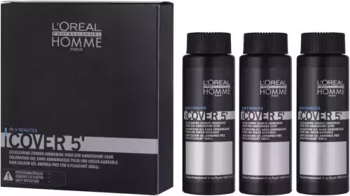 L'oreal Homme Cover 5 Żel Do Koloryzacji Włosów Dla Mężczyzn Dark Blond 3 X 50ml
