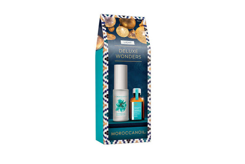 Moroccanoil Deluxe Wonders Świąteczny Zestaw Kuracja Arganowa Light + Mgiełka do Ciała
