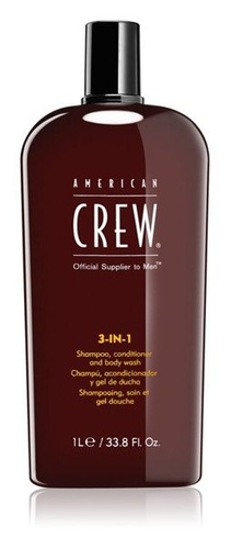 American Crew 3-In-1 -Szampon Odżywka Do Włosów i Żel Pod Prysznic 1000ml