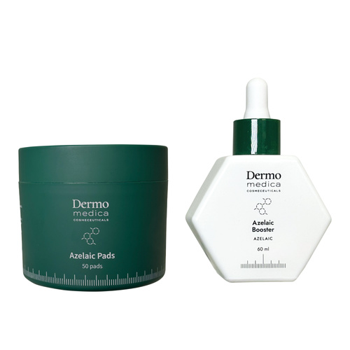 Dermomedica Azelaic Pads and Booster- Terapeutyczny Booster z Kwasem Azaleinowym 60ml oraz Płatki do Twarzy 50 szt. 