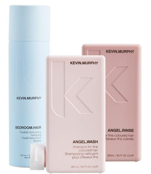 Kevin Murphy Angel Wash 250ml + Angel Rinse 250ml+ Bedroom Hair 250ml – Zestaw Zwiększający Objętość Włosów