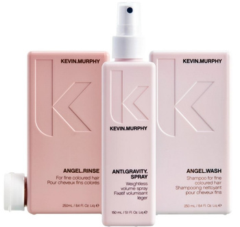 Kevin Murphy Angel Wash 250ml + Angel Rinse 250ml + Anti Gravity Spray 150ml– Zestaw Zwiększający Objętość Włosów