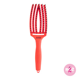 Szczotka Olivia Garden Fingerbrush Amazonki Neon Orange Szczotka Z Włosiem Z Dzika Rozmiar M