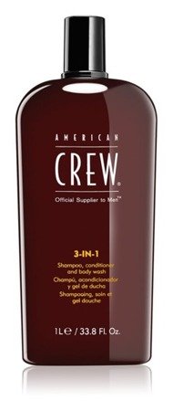 American Crew 3-In-1 -Szampon | Odżywka Do Włosów I Żel Pod Prysznic 1000ml