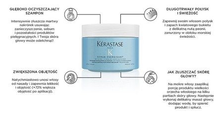 Kérastase Fusio Scrub Energisant Peeling Oczyszczający Do Przetłuszczającej Się Skóry Głowy 250ml