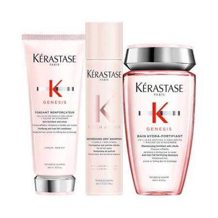 Kérastase Genesis Wzmacniający zestaw do włosów szampon 250ml, odżywka 200ml, suchy szampon 233ml