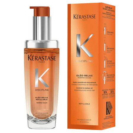 Kérastase Oléo-Relax olejek do włosów niesfornych do wielokrotnego napełniania 75ml