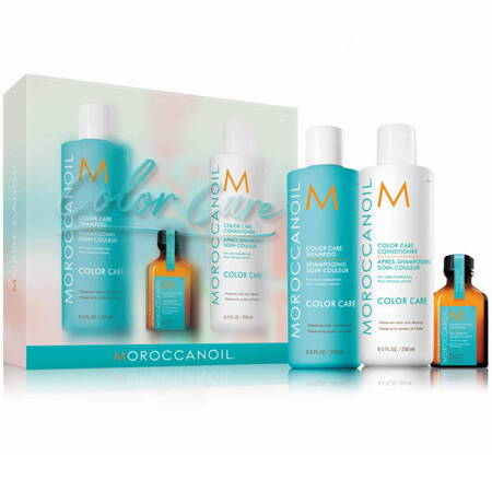 Moroccanoil Color Care Wymarzone Włosy Ochrona Koloru zestaw chroniący kolor do włosów farbowanych szampon, odżywka, kuracja
